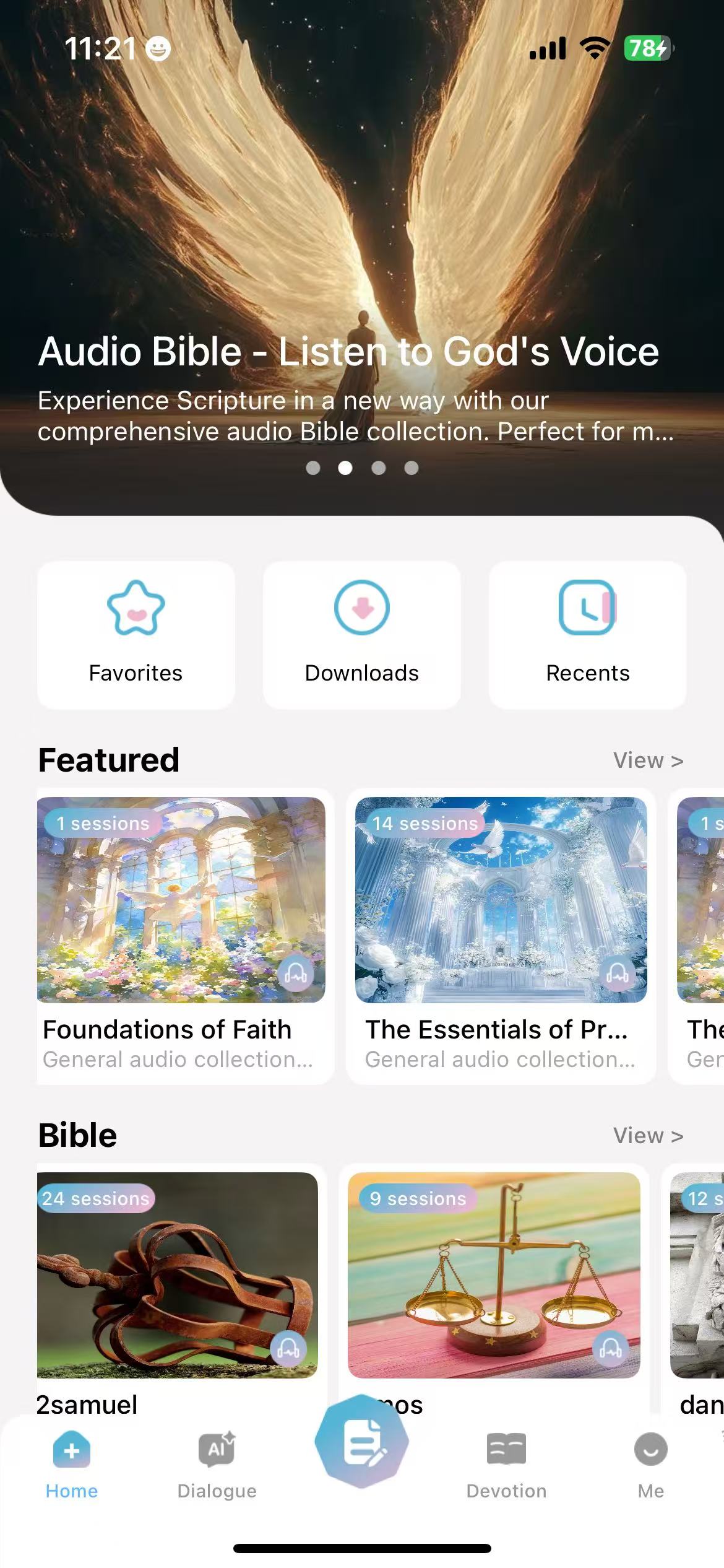 Faithmore Bible Audio Feature